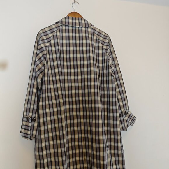 The Row Tavishina Checked Silk-blend Coat Beige by The Row - Picture 4 of 10